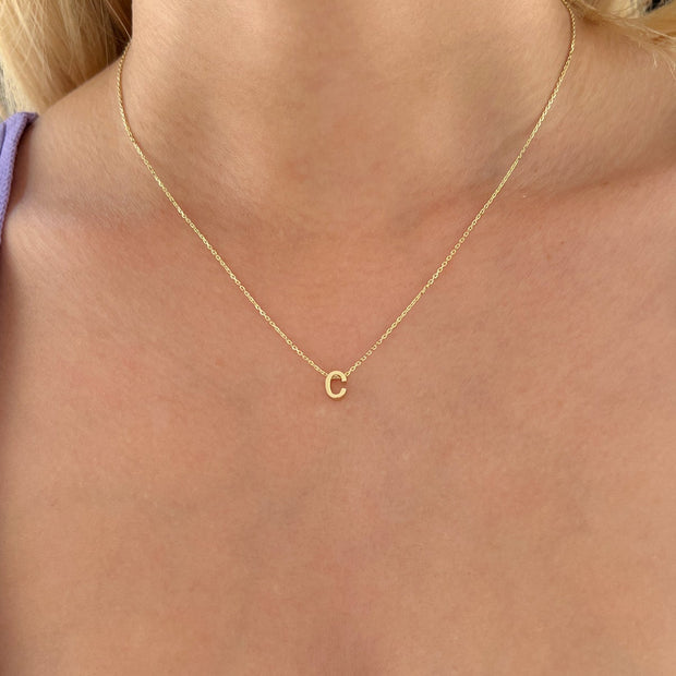 14ct Gold C Initial Necklace