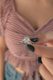 14ct White Gold Lotus Rose Ring 2