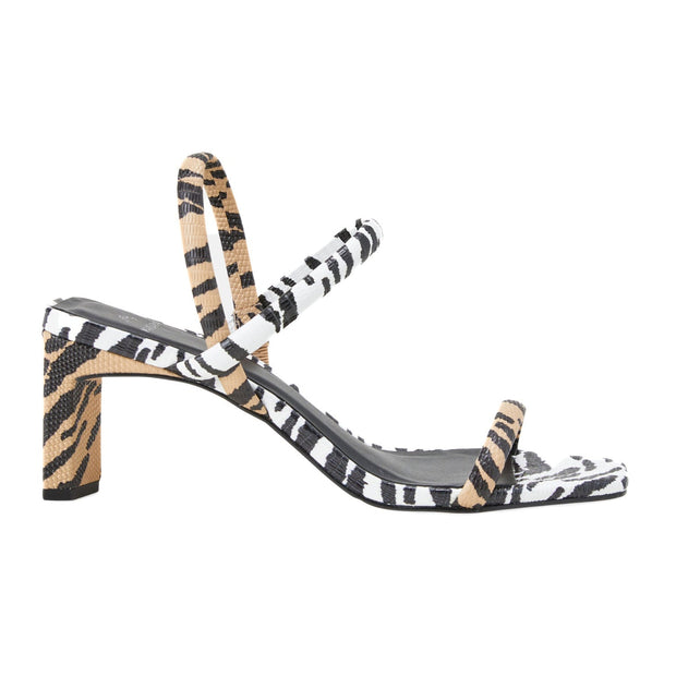 Palmito Animal Print Calf Leather Sandals – 6.5cm Block Heel