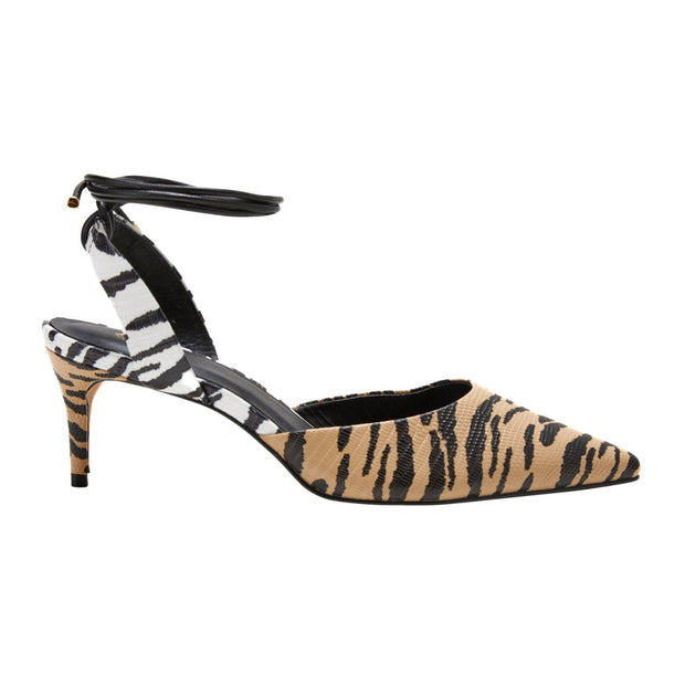 Jaborandi Animal Print Calf Leather Heels – 6.5cm Strappy
