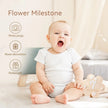 1Set Wooden Baby Month Milestone Card Flower Shape Record Card Newborn Birthday Gift Souvenir Baby Photo Photography Accessories