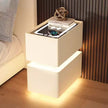 Creative Intelligent Bedside Table with Wireless Charging Modern Style Storage Cabinet Bedroom Nightstand with Sensor Light 25Cm