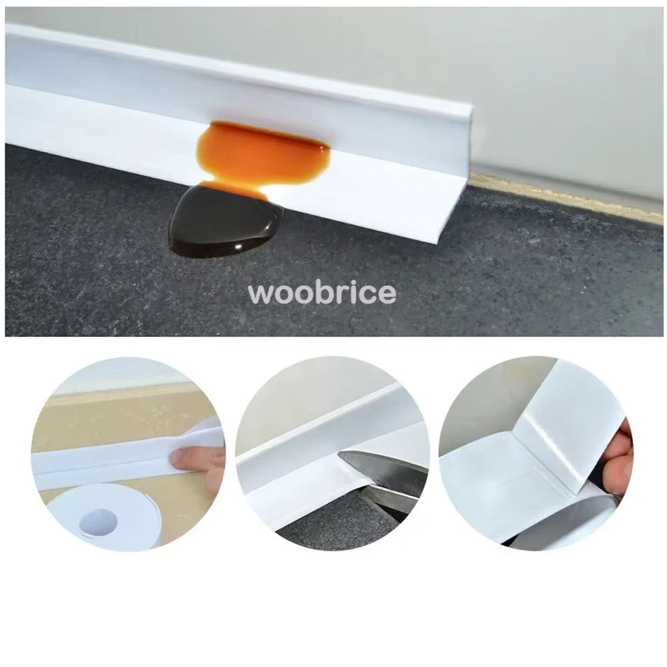 1 Roll PVC Sealing Strip Tape for Bathroom Bath Toilet Kitchen Caulk Tape Self Adhesive Waterproof Wall Sticker Mold Proof Tapes
