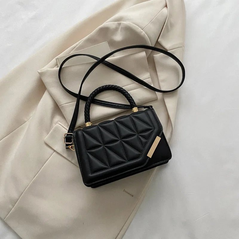 2026 New Fashion Shoulder Bag Plaid PU Leather Ladies Handbags Designer Crossbody Bags for Women