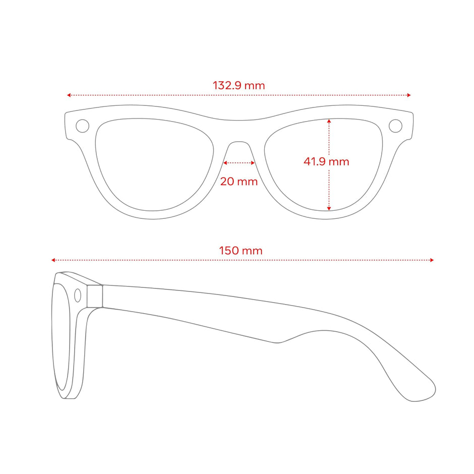 Meta Ray-Ban (Gen 1), Skyler, Shiny Chalky Grey | Smart AI Glasses for Men, Women — 12 MP Ultra-Wide Camera, Open-Ear Audio, Video Recording, Bluetooth — Transitions® Sapphire Lenses — Sunglasses