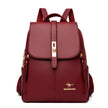 Luxury Women Leather Backpacks for Girls Sac a Dos Casual Daypack Black Vintage Backpack School Bags for Girls Mochila Rucksack