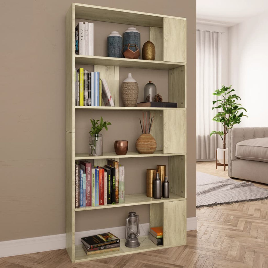 Boekenkast 80 X 24 X 159 Cm Bewerkt Hout
