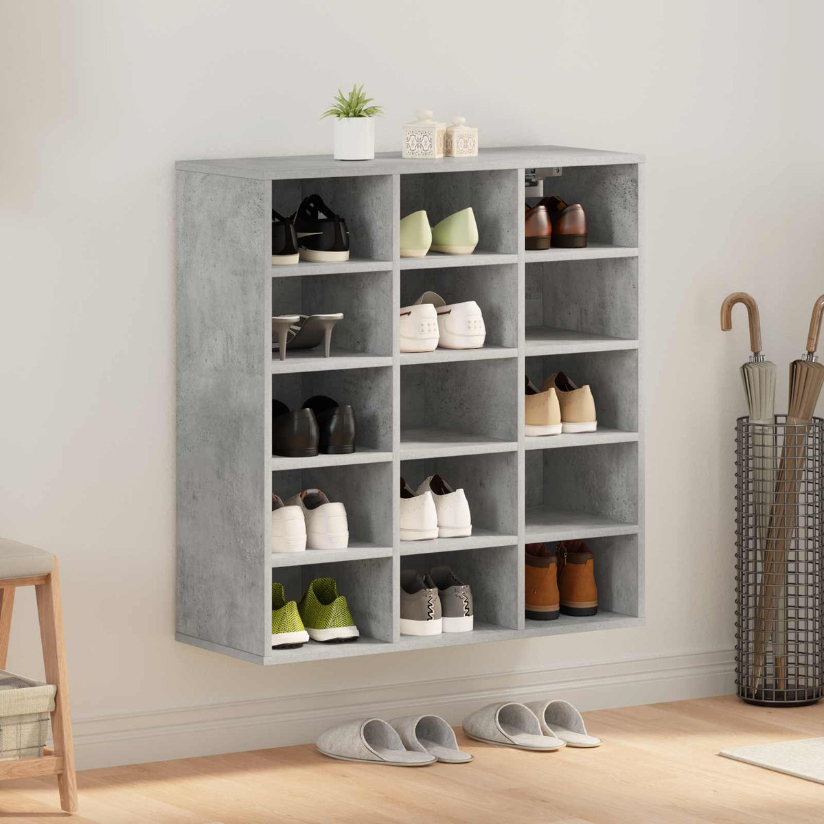 Schoenenkast Bewerkt Hout