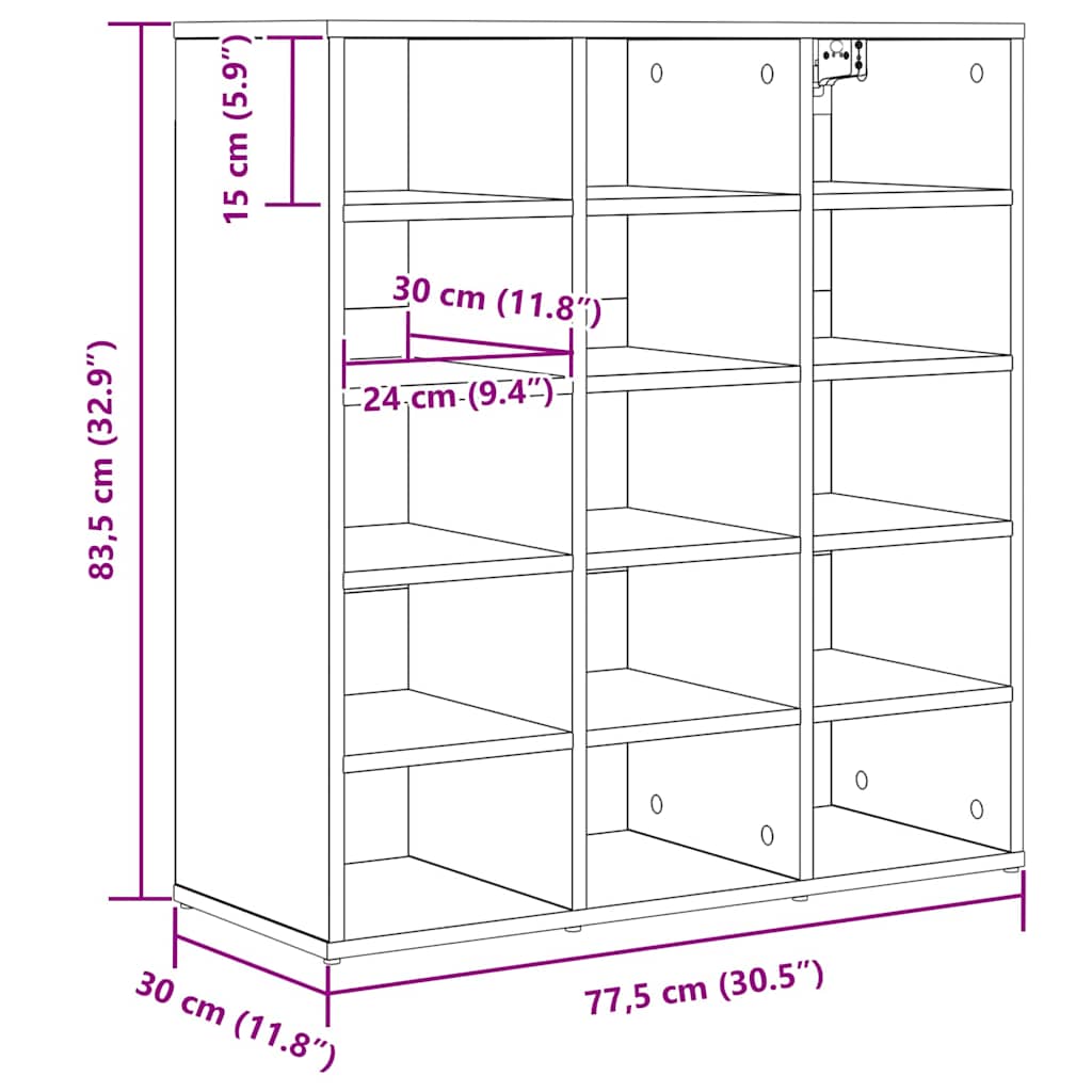 Schoenenkast Bewerkt Hout