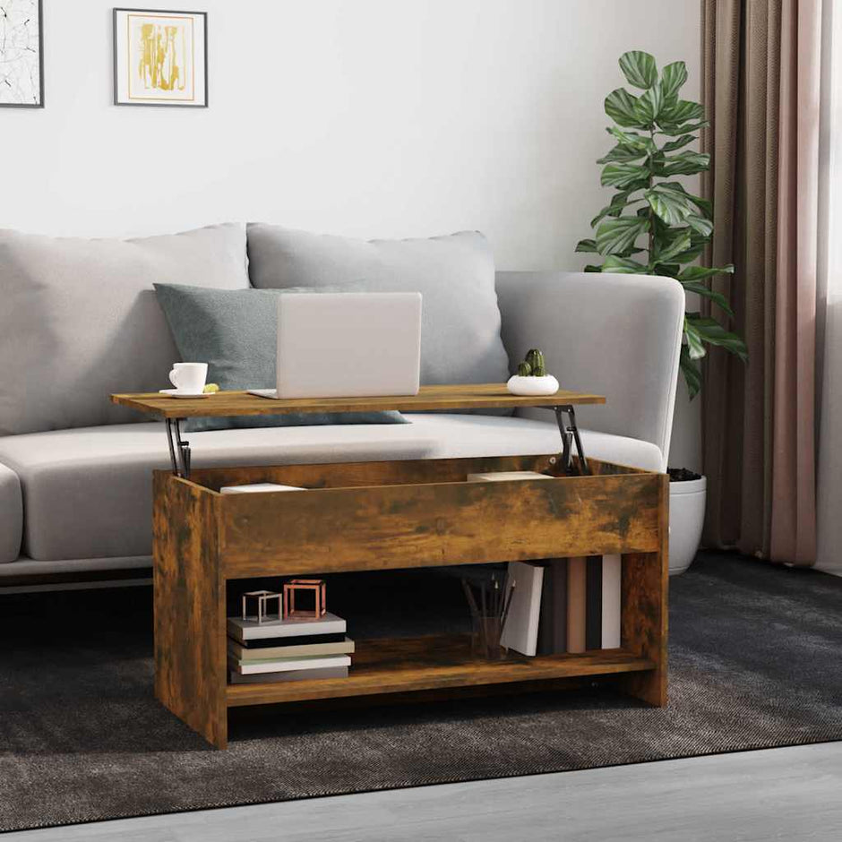 Salontafel 80 X 50,5 X 41,5 Cm Bewerkt Hout