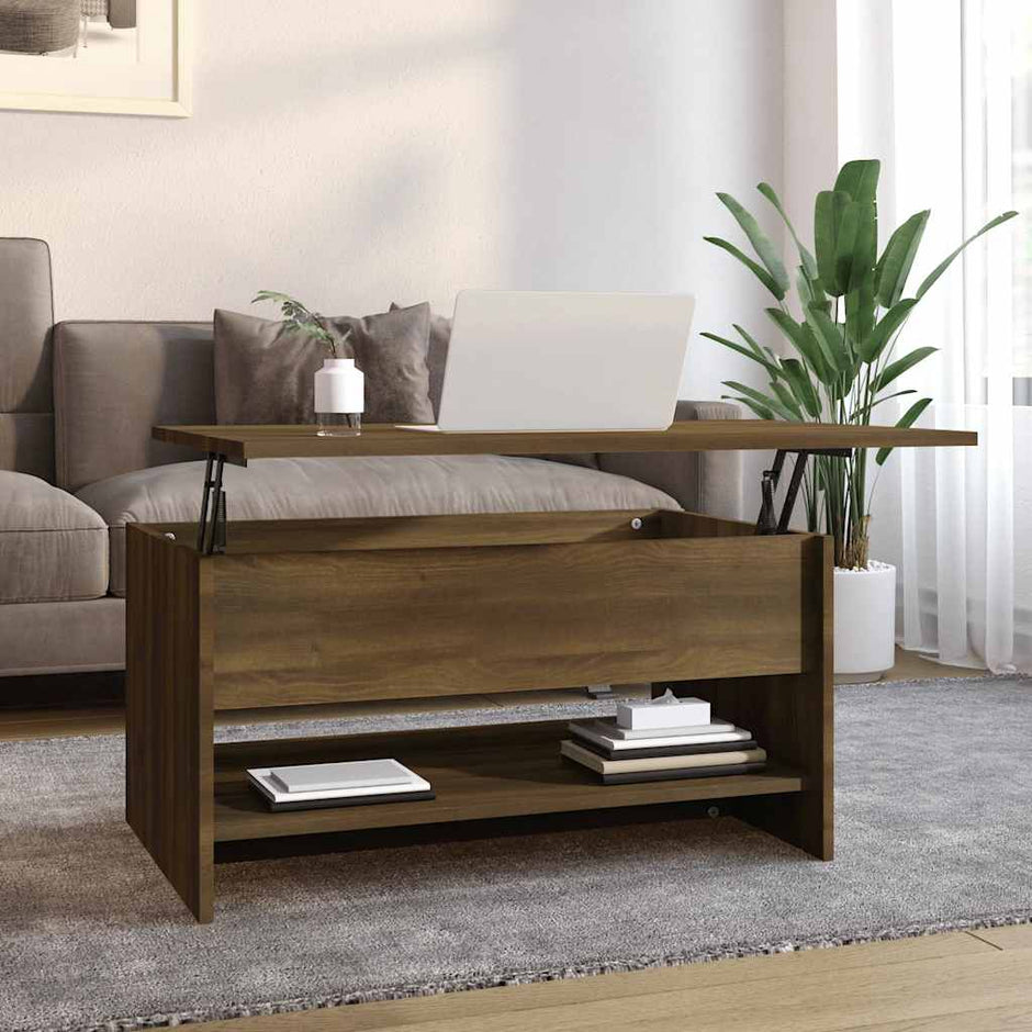 Salontafel 80 X 50,5 X 41,5 Cm Bewerkt Hout