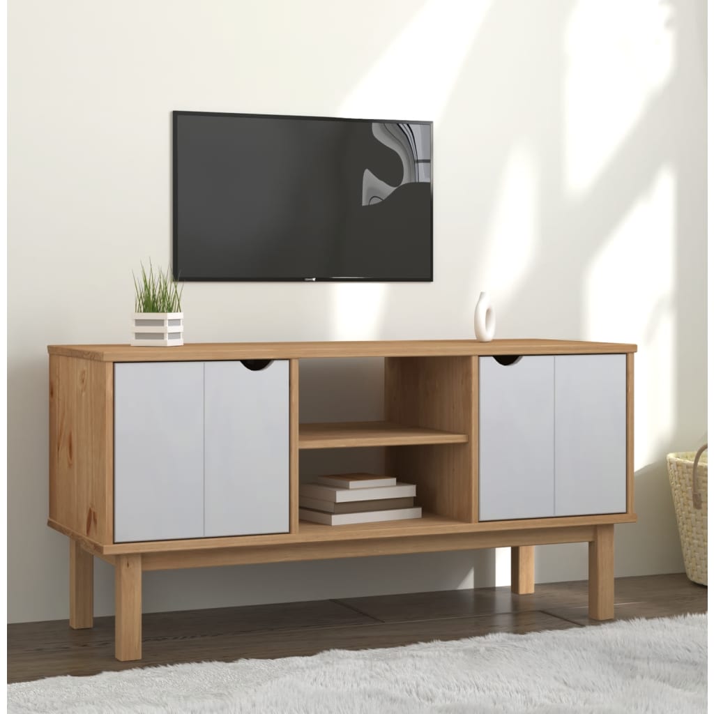 Tv Stand Otta 113,5 X 43 X 57 Cm Massief Grenenhout