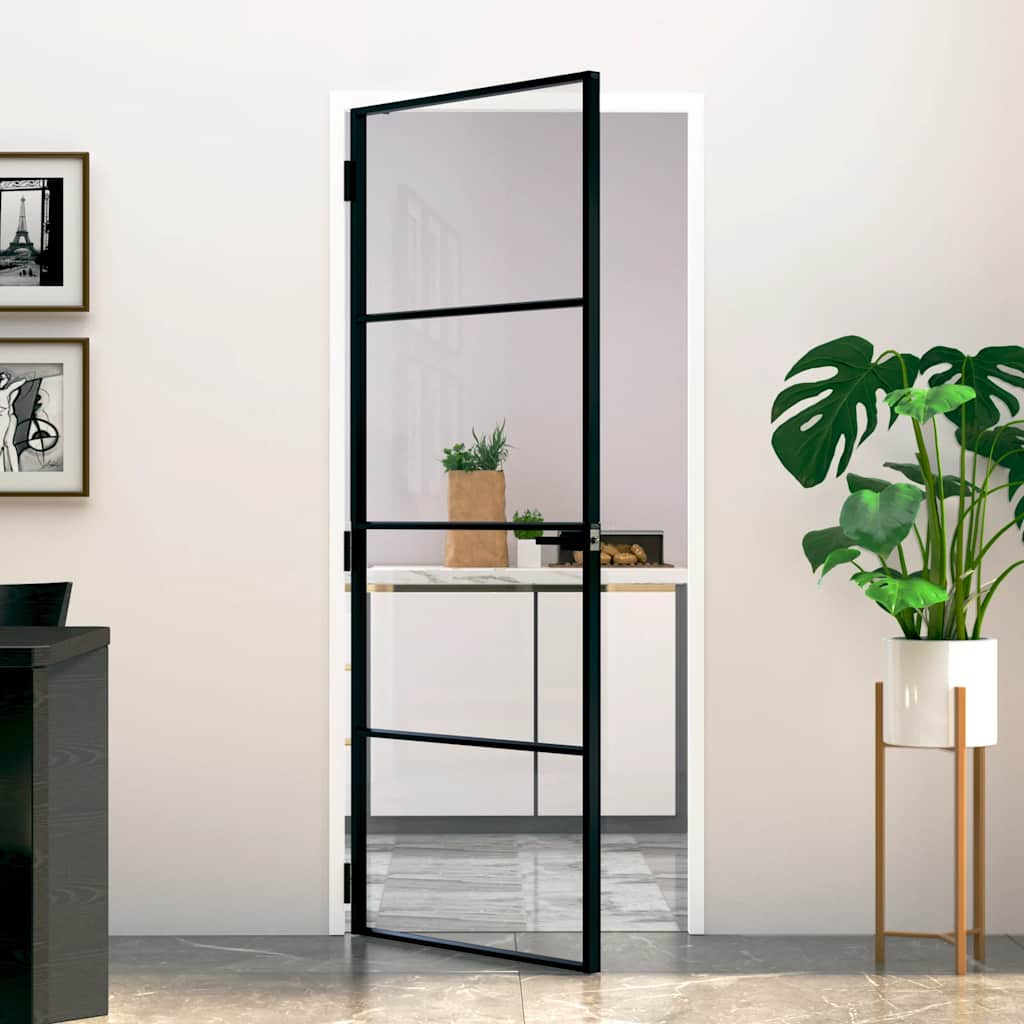 Home Door 76 X 201.5 X 3.5 Cm Aluminium And Tempered Glass