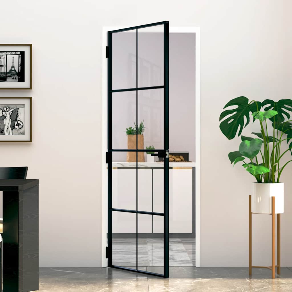 Home Door 76 X 201.5 X 3.5 Cm Aluminium And Tempered Glass