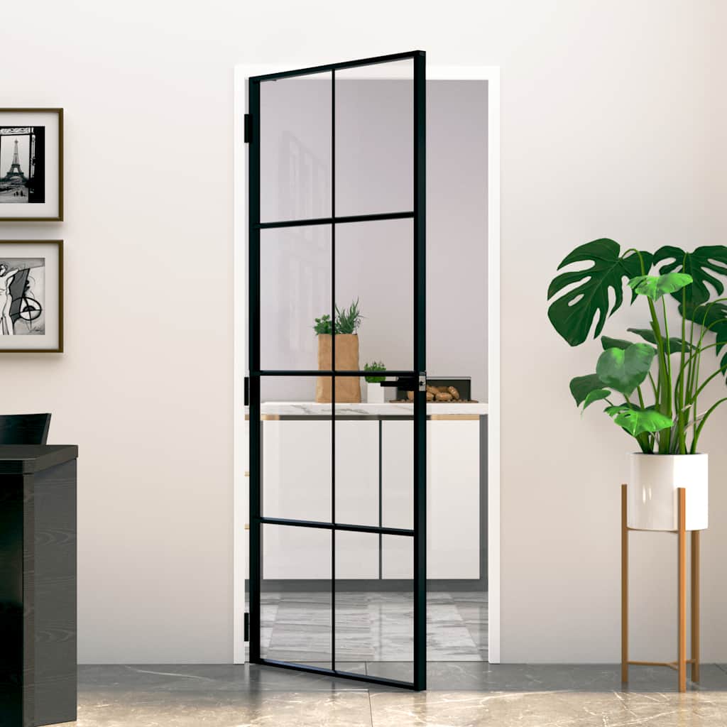 Home Door 76 X 201.5 X 3.5 Cm Aluminium And Tempered Glass
