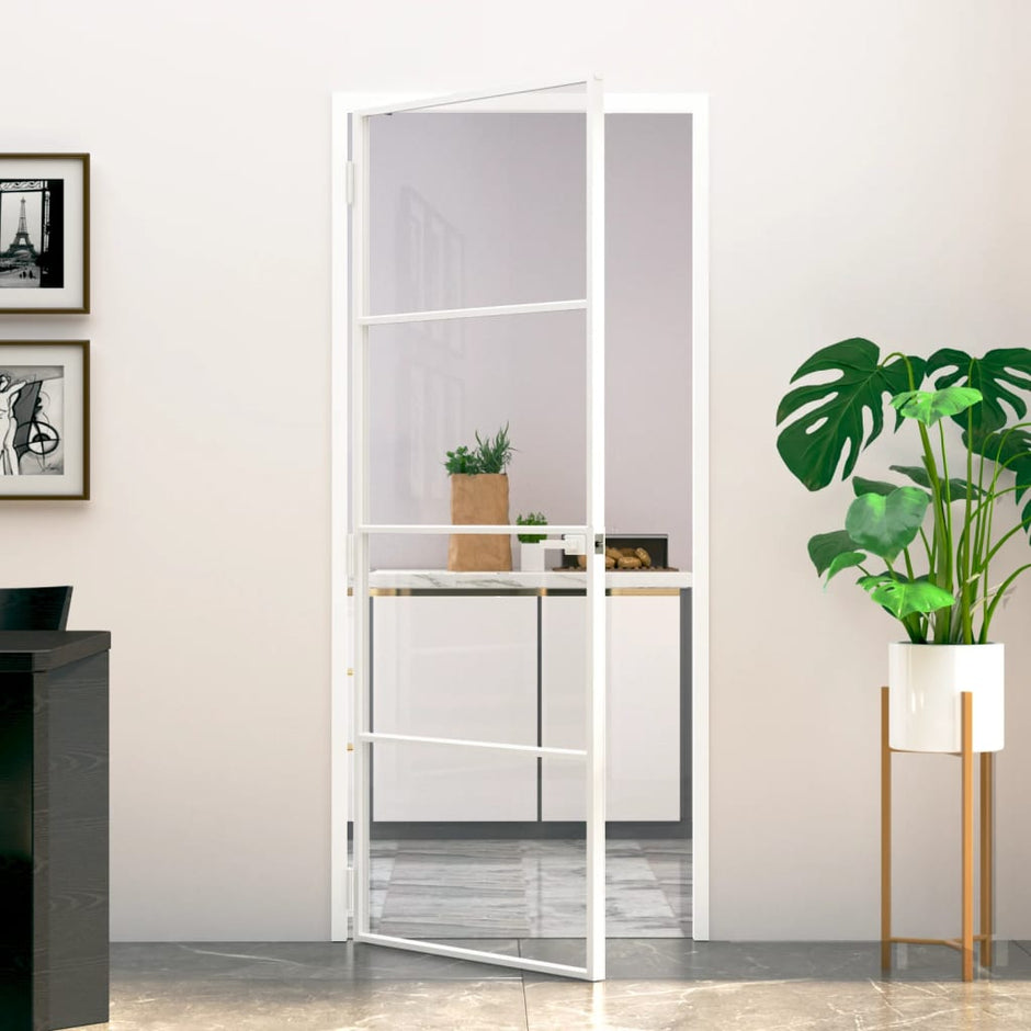 Home Door 76 X 201.5 X 3.5 Cm Aluminium And Tempered Glass