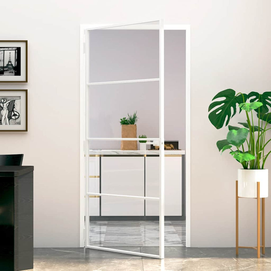 Home Door 76 X 201.5 X 3.5 Cm Aluminium And Tempered Glass