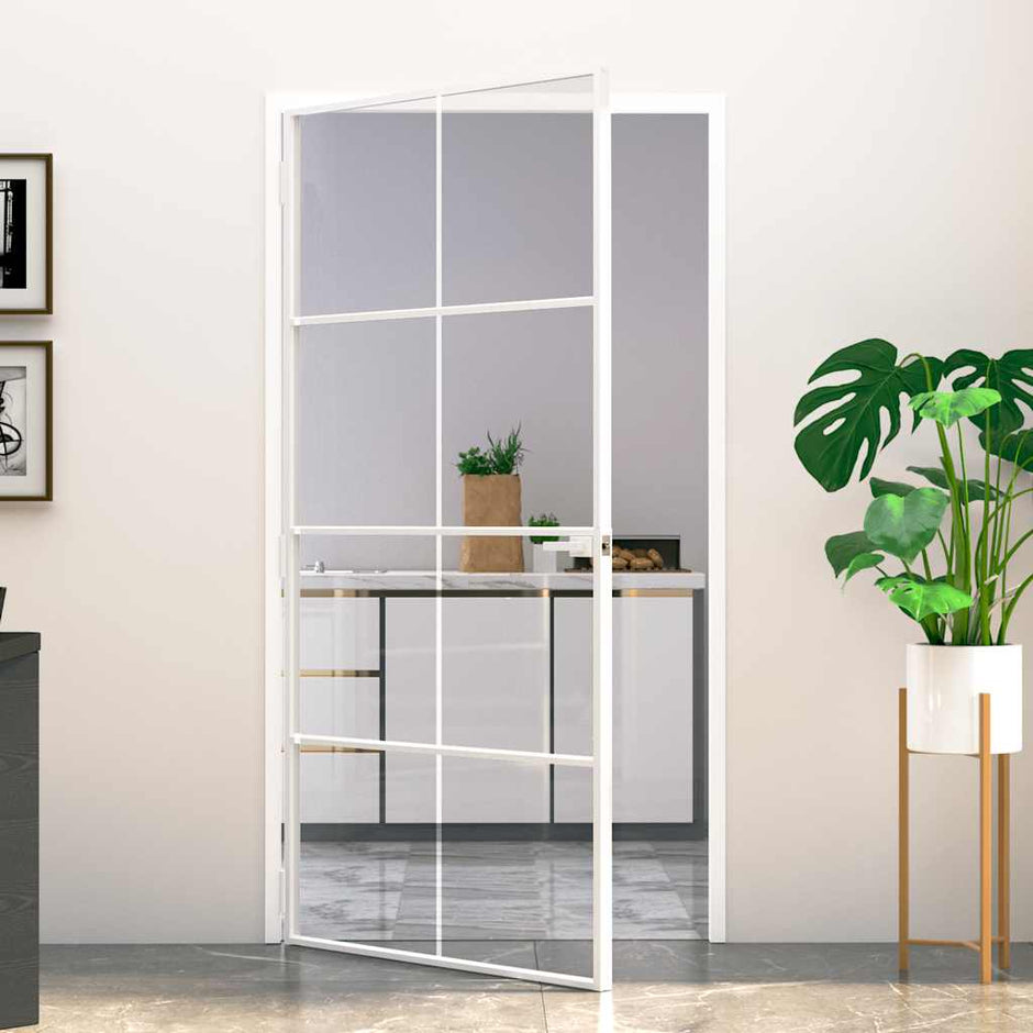 Home Door 76 X 201.5 X 3.5 Cm Aluminium And Tempered Glass