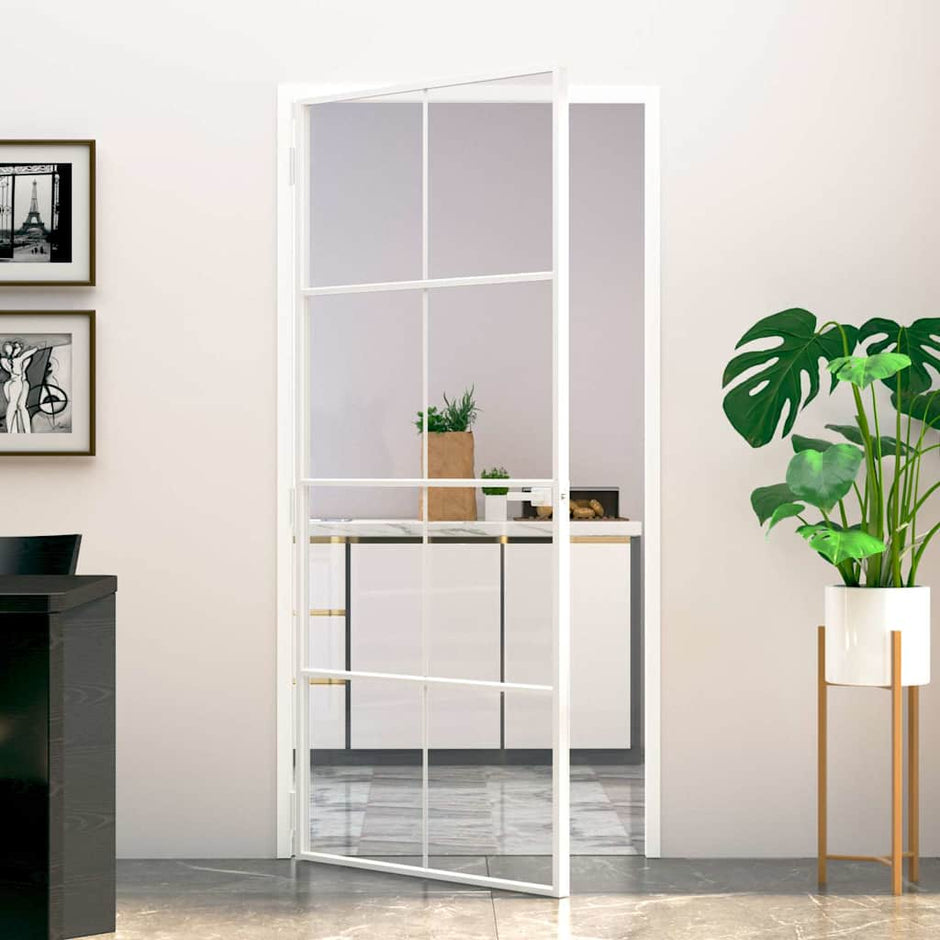 Home Door 76 X 201.5 X 3.5 Cm Aluminium And Tempered Glass