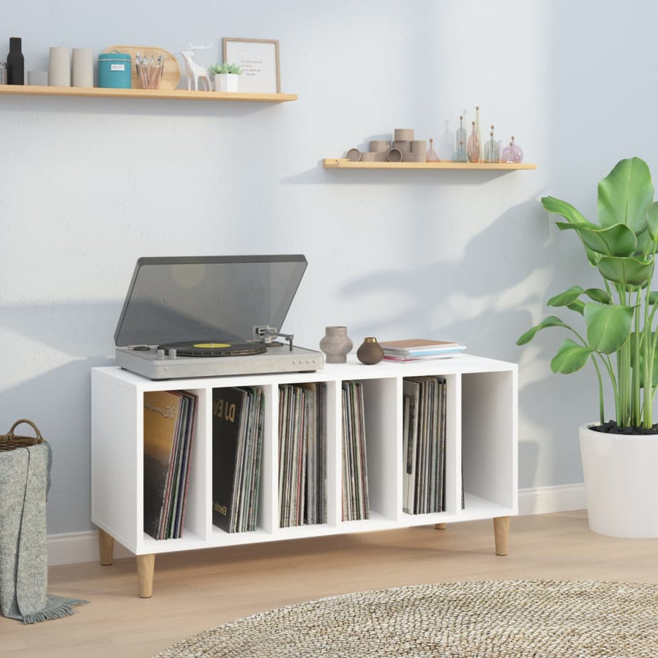 Platenkast Met Plank 100 X 38 X 48 Cm Bewerkt Hout