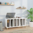 Platenkast Met Plank 100 X 38 X 48 Cm Bewerkt Hout