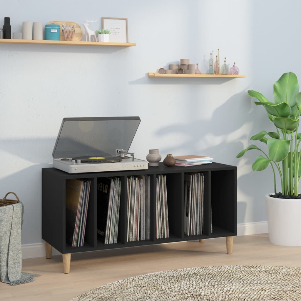 Platenkast Met Plank 100 X 38 X 48 Cm Bewerkt Hout
