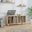Platenkast Met Plank 100 X 38 X 48 Cm Bewerkt Hout
