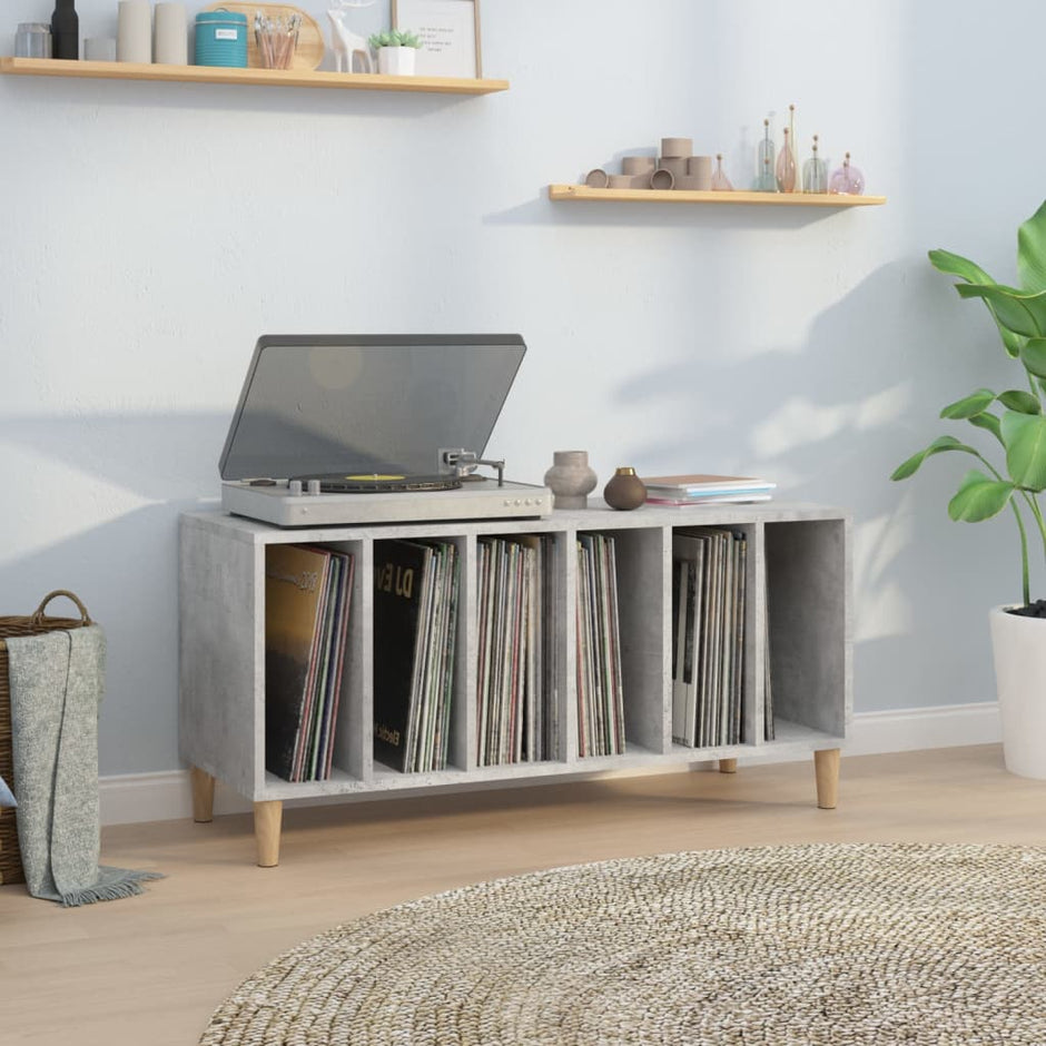 Platenkast Met Plank 100 X 38 X 48 Cm Bewerkt Hout