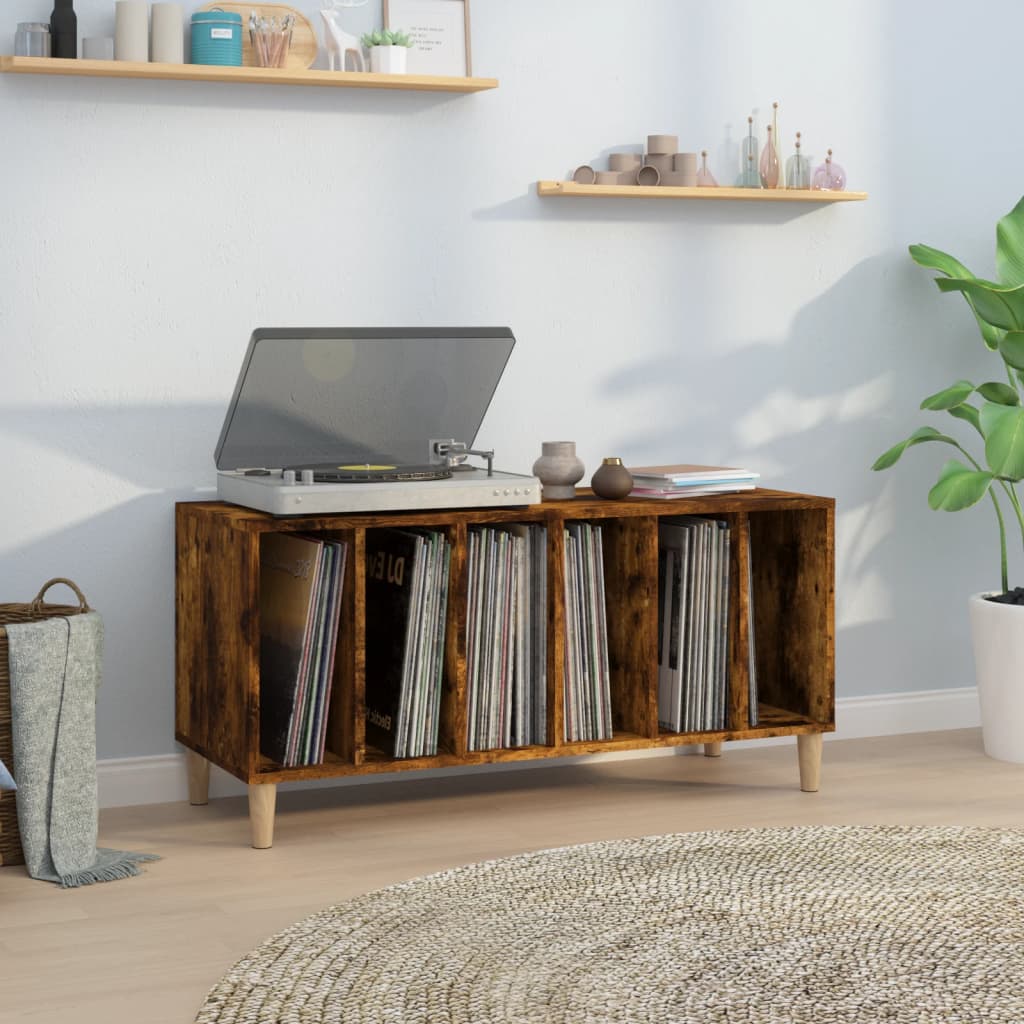 Platenkast Met Plank 100 X 38 X 48 Cm Bewerkt Hout