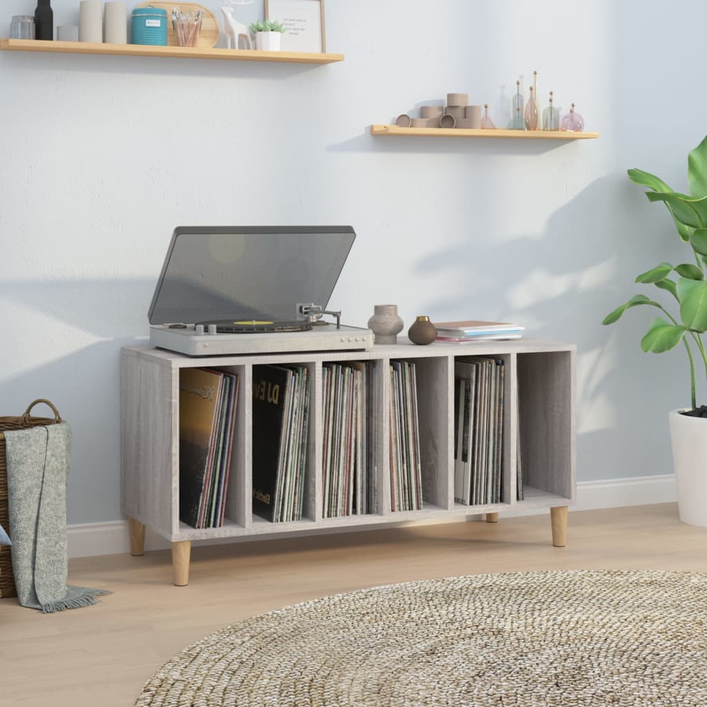 Platenkast Met Plank 100 X 38 X 48 Cm Bewerkt Hout
