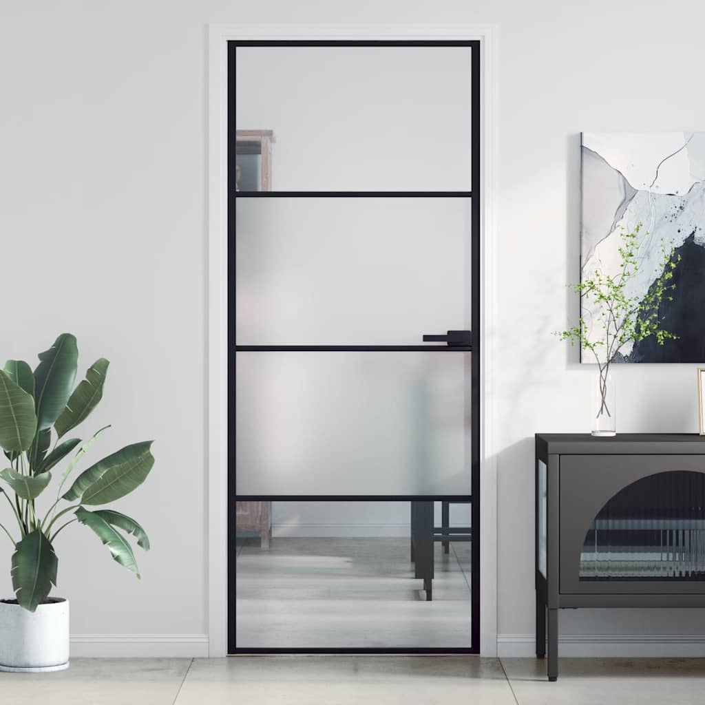 Home Door 76 X 201.5 X 3.5 Cm Aluminium And Tempered Glass