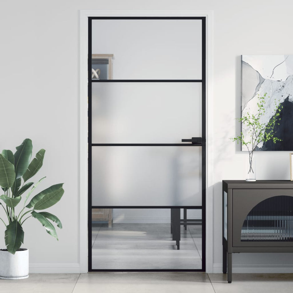Home Door 76 X 201.5 X 3.5 Cm Aluminium And Tempered Glass