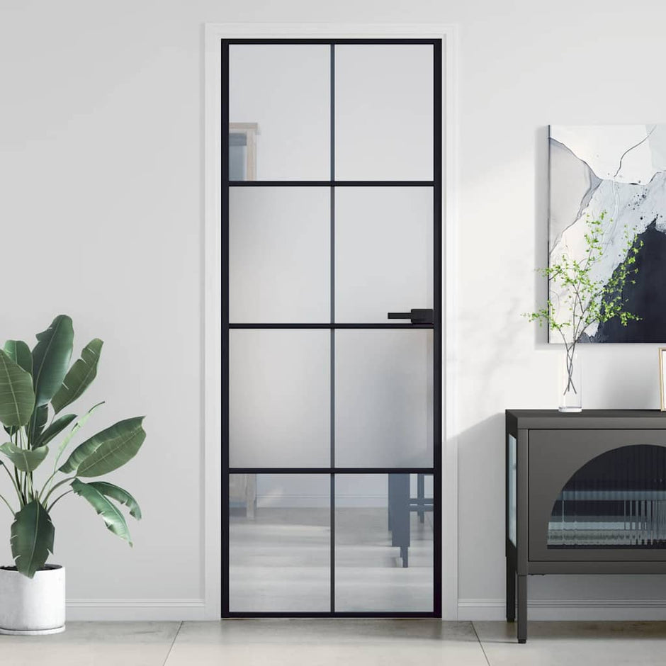 Home Door 76 X 201.5 X 3.5 Cm Aluminium And Tempered Glass
