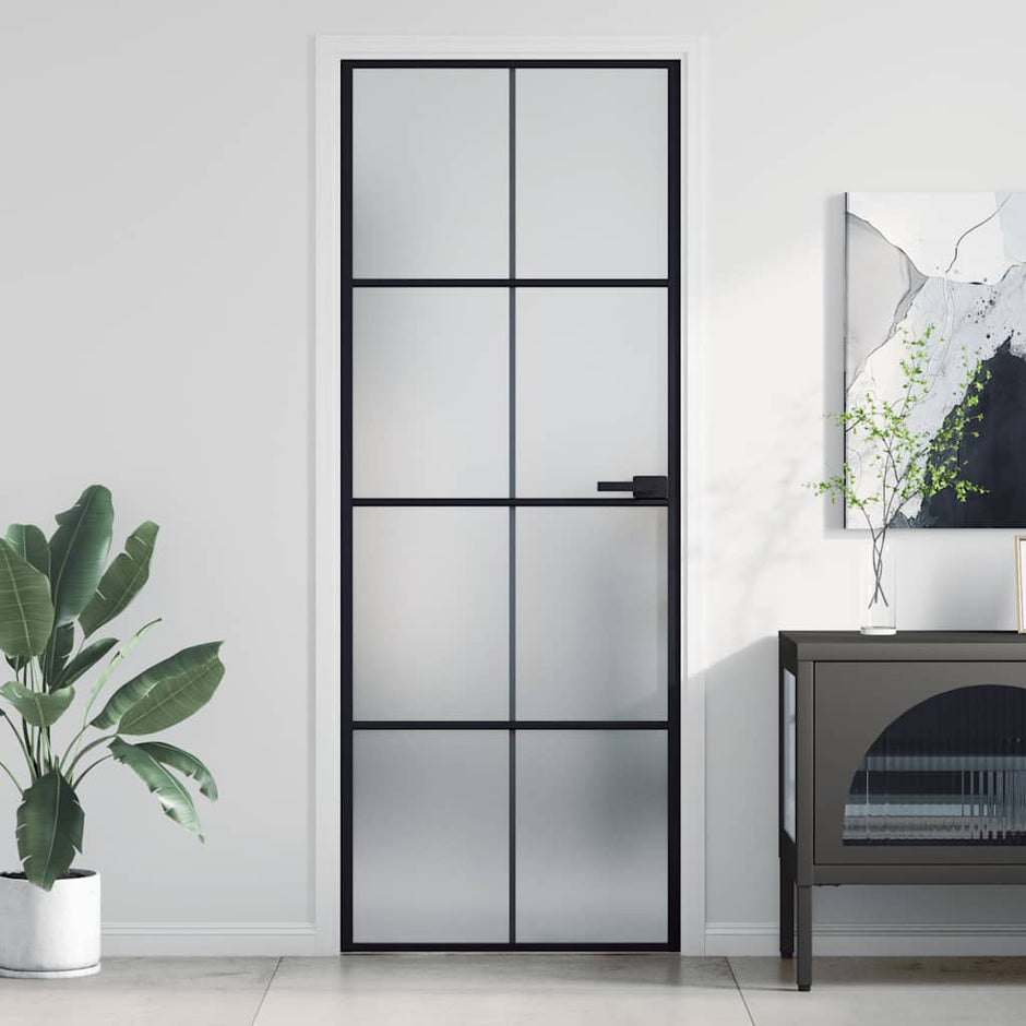 Home Door 76 X 201.5 X 3.5 Cm Aluminium And Tempered Glass