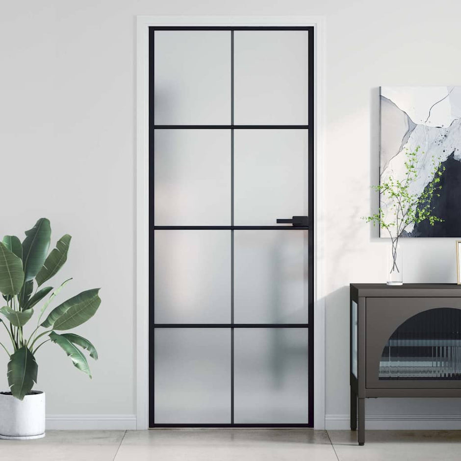 Home Door 76 X 201.5 X 3.5 Cm Aluminium And Tempered Glass