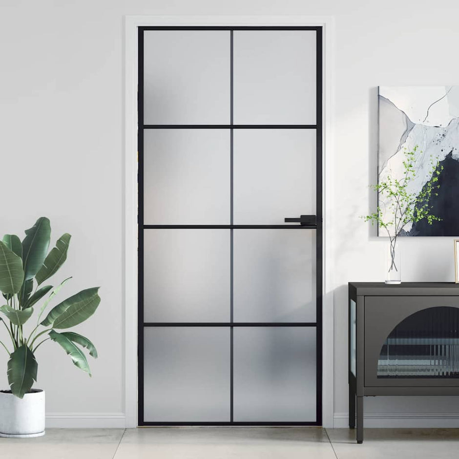 Home Door 76 X 201.5 X 3.5 Cm Aluminium And Tempered Glass