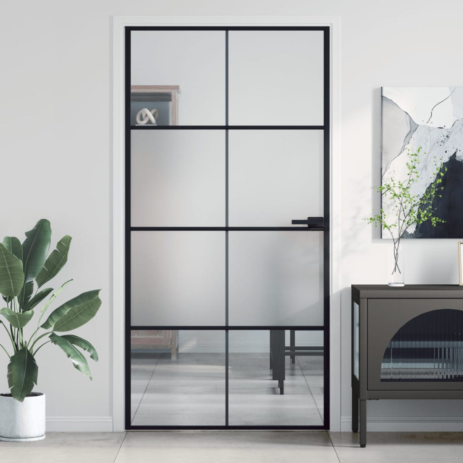 Home Door 76 X 201.5 X 3.5 Cm Aluminium And Tempered Glass