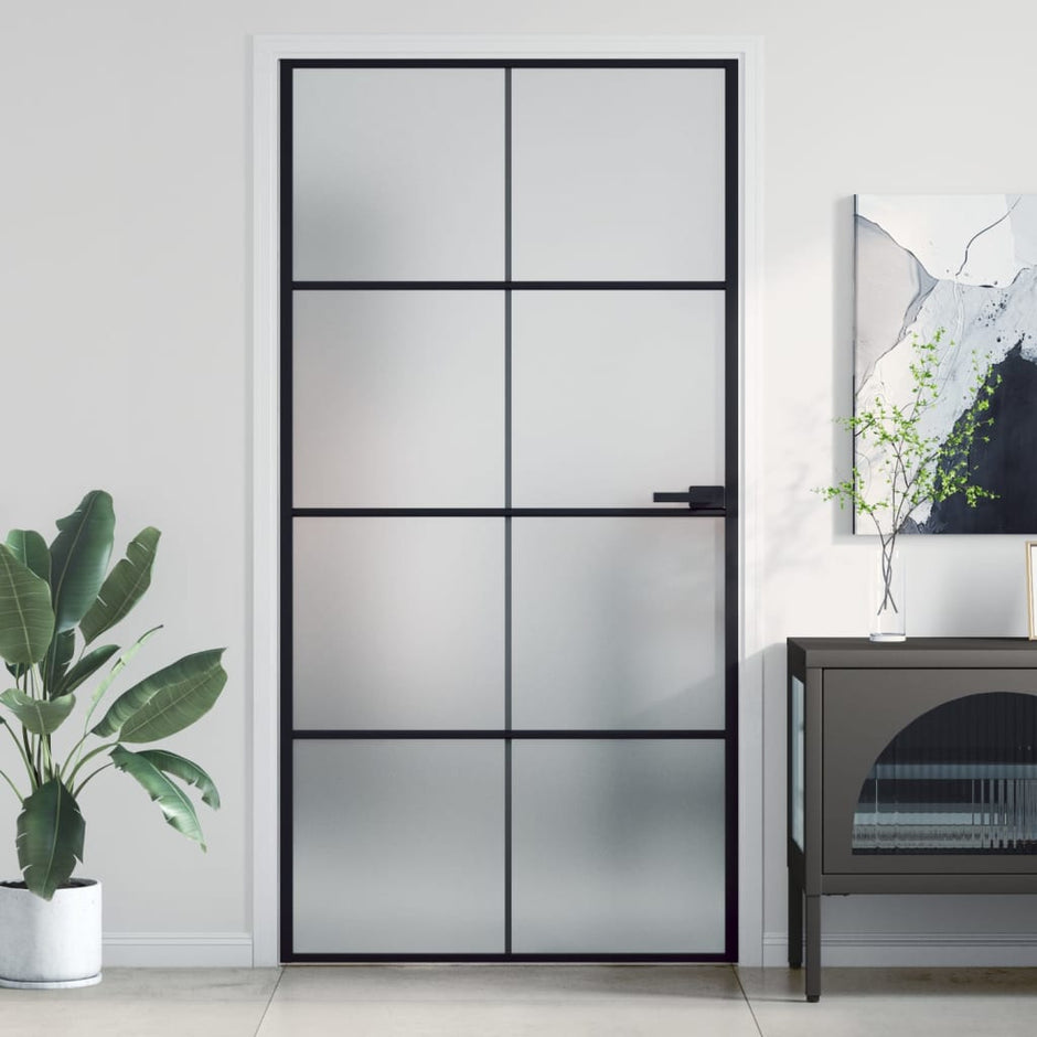 Home Door 76 X 201.5 X 3.5 Cm Aluminium And Tempered Glass