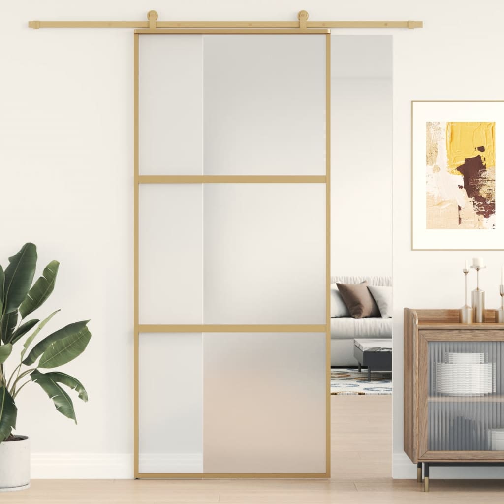 Home Door 76 X 201.5 X 3.5 Cm Aluminium And Tempered Glass