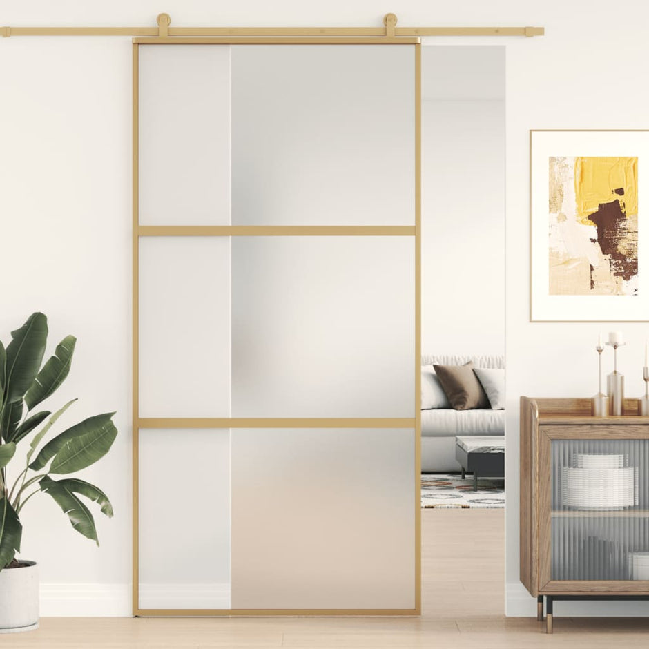 Home Door 76 X 201.5 X 3.5 Cm Aluminium And Tempered Glass