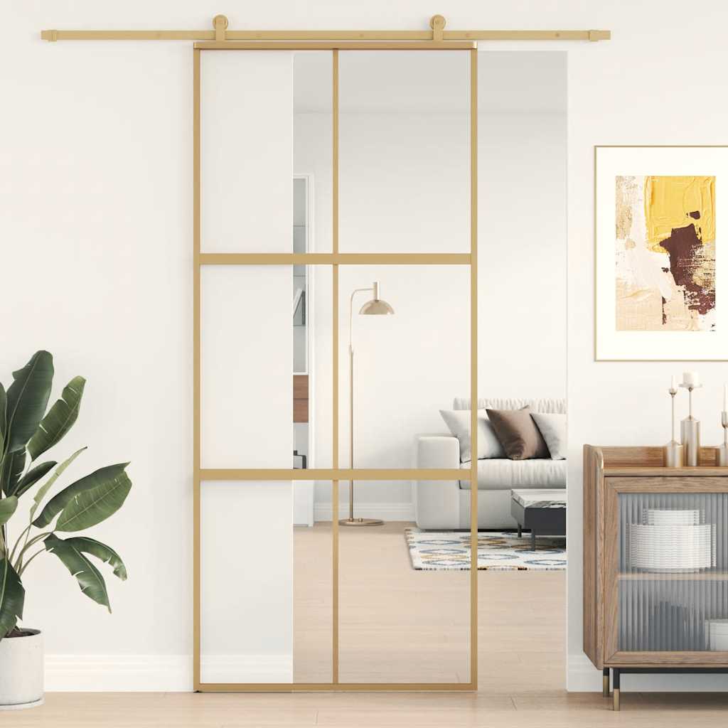 Home Door 76 X 201.5 X 3.5 Cm Aluminium And Tempered Glass