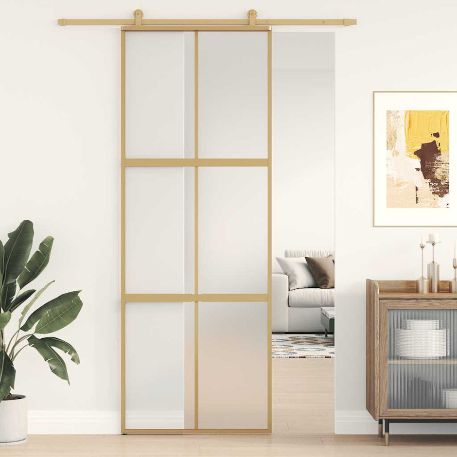 Home Door 76 X 201.5 X 3.5 Cm Aluminium And Tempered Glass