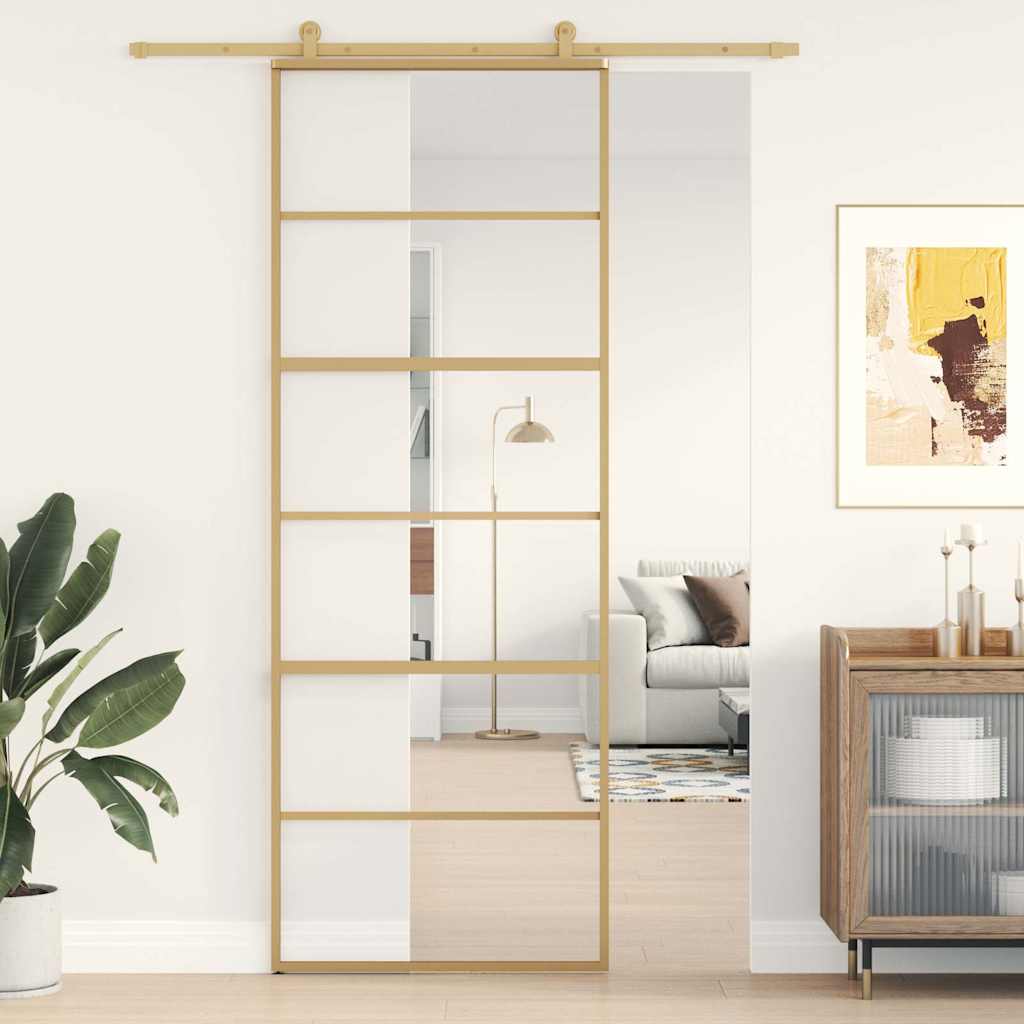 Home Door 76 X 201.5 X 3.5 Cm Aluminium And Tempered Glass