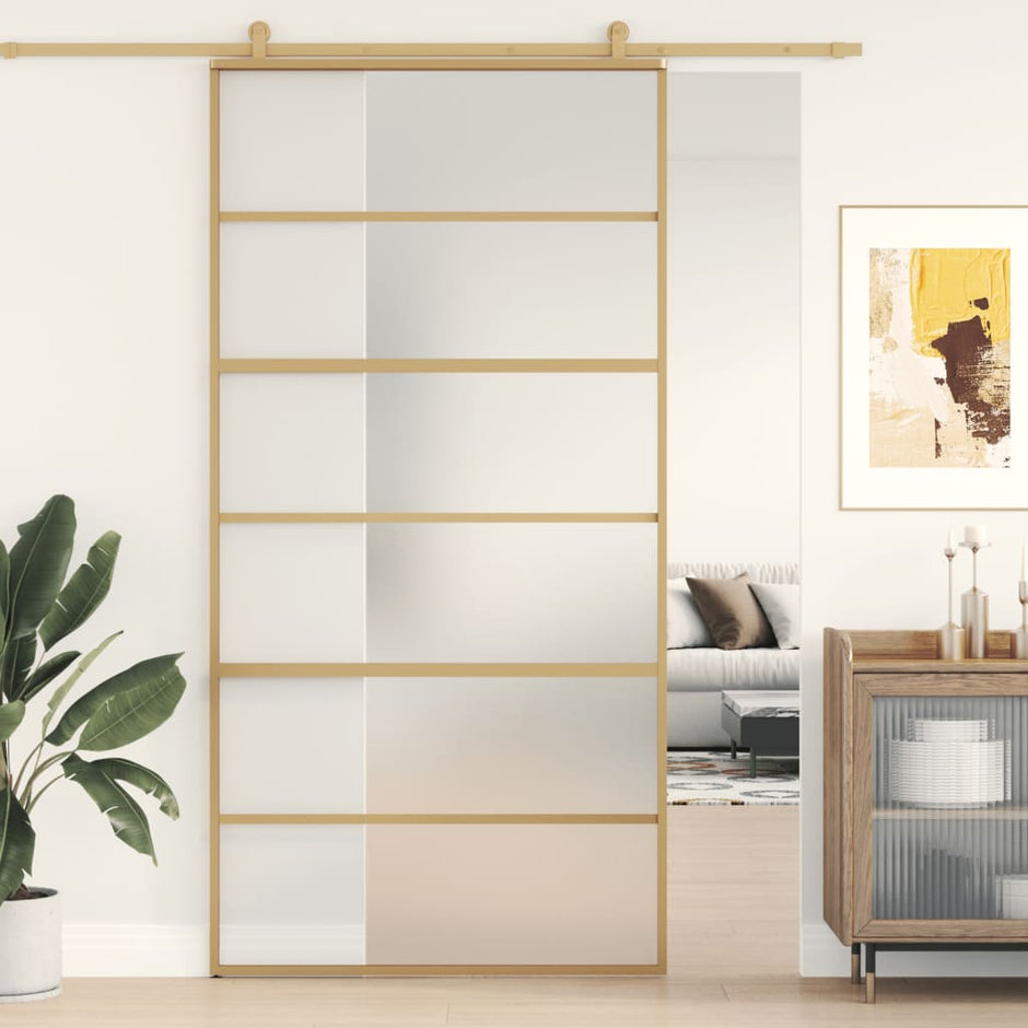 Home Door 76 X 201.5 X 3.5 Cm Aluminium And Tempered Glass