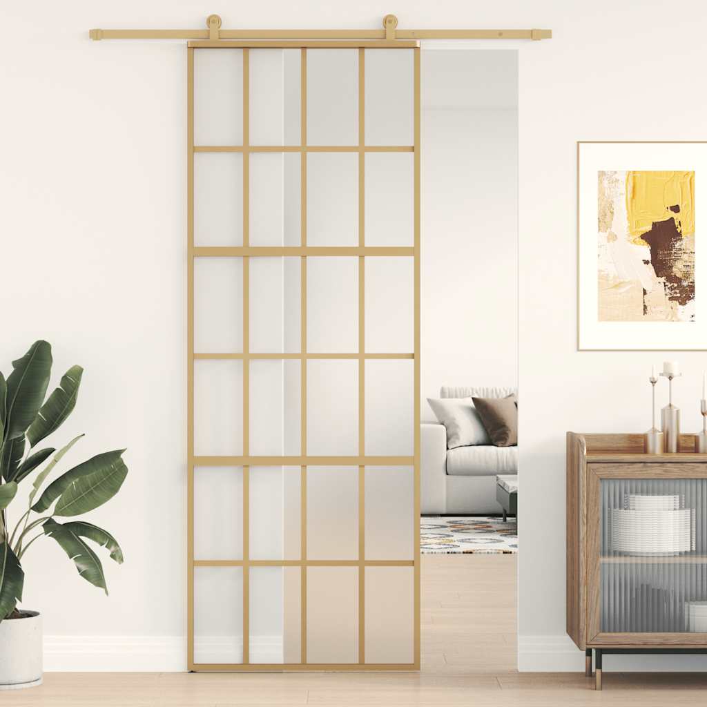 Home Door 76 X 201.5 X 3.5 Cm Aluminium And Tempered Glass