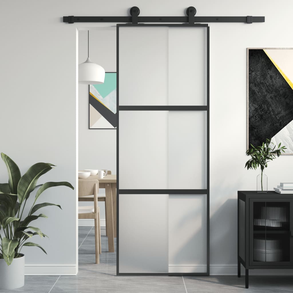Home Door 76 X 201.5 X 3.5 Cm Aluminium And Tempered Glass