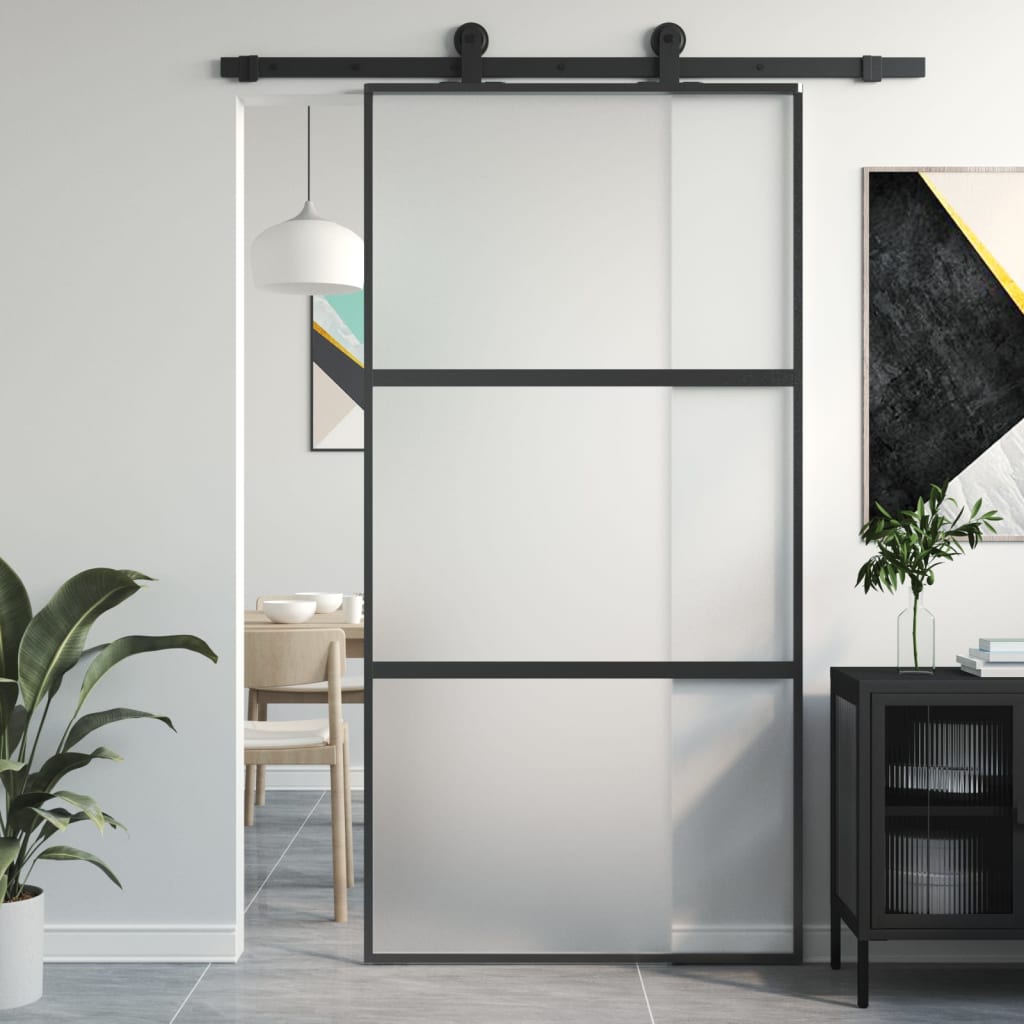 Home Door 76 X 201.5 X 3.5 Cm Aluminium And Tempered Glass