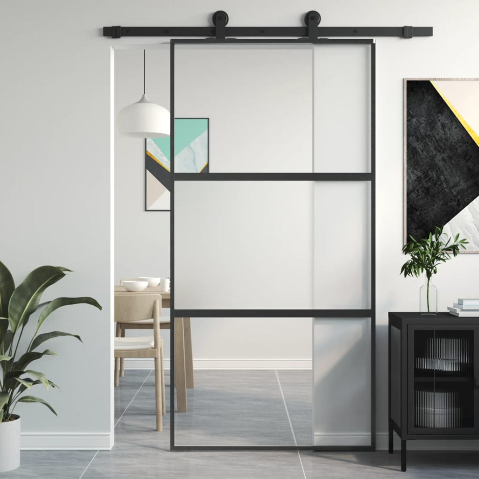 Home Door 76 X 201.5 X 3.5 Cm Aluminium And Tempered Glass