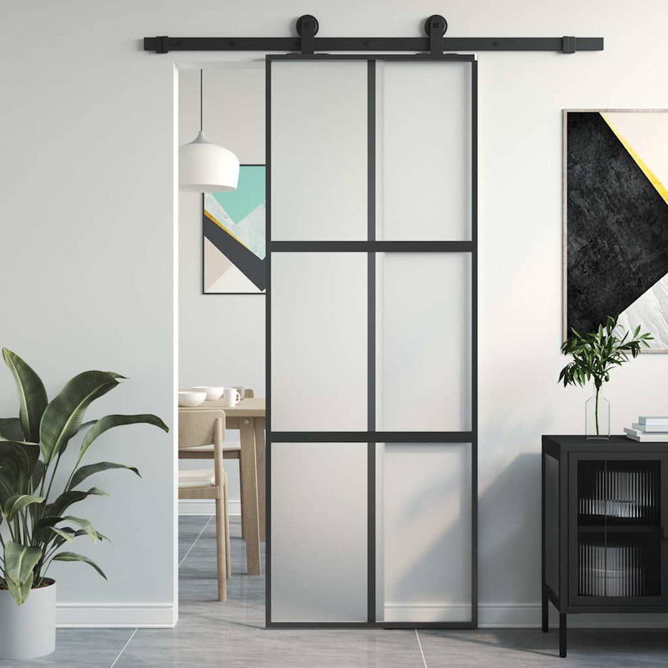 Home Door 76 X 201.5 X 3.5 Cm Aluminium And Tempered Glass