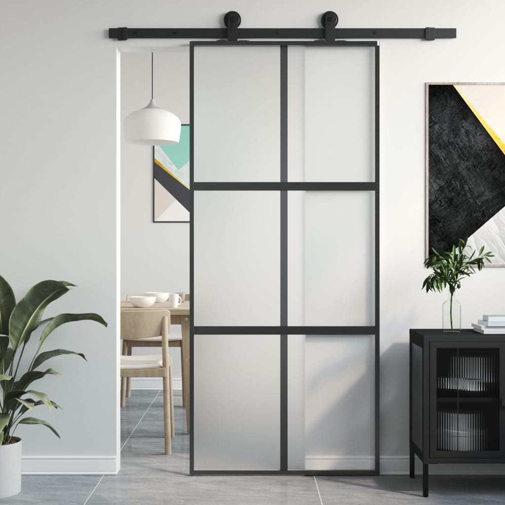 Home Door 76 X 201.5 X 3.5 Cm Aluminium And Tempered Glass